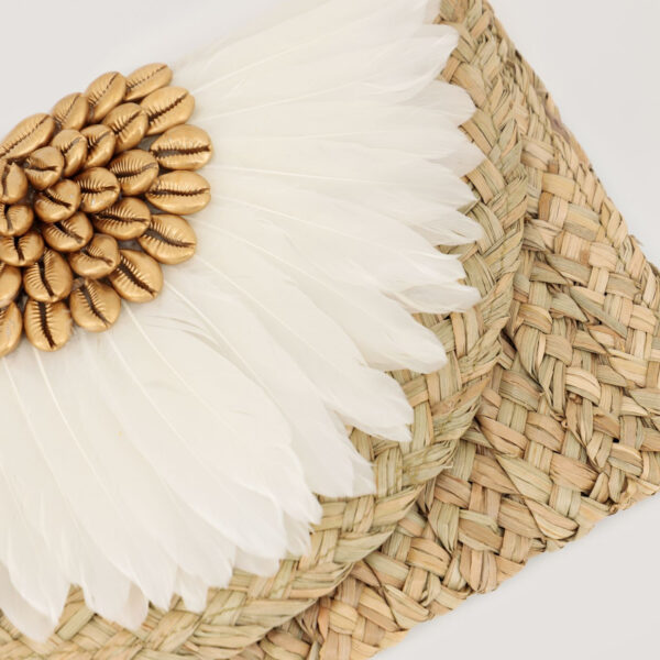 Faye Clutch - Gold & Dove