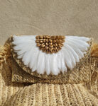 Faye Clutch - Gold & Dove