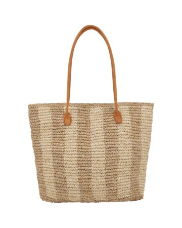 Marna Raffia Beach Tote - Vanilla