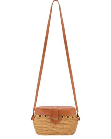 Logan Rattan & Leather Crossbody