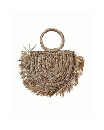Minka Raffia Fringe Handbag – Natural