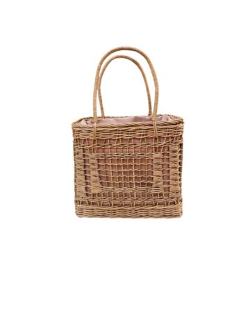 Mirren Wicker Bucket – Chocolate
