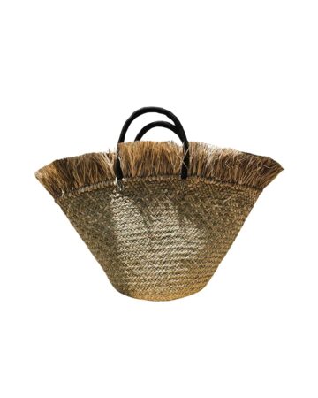 Norah Fringe Beach Tote - Black