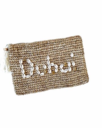 Dubai Raffia & Cowrie Shell Clutch