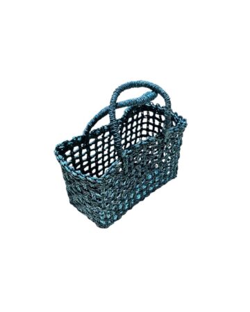 Raegan Mini Straw Beach Bag - Turquoise