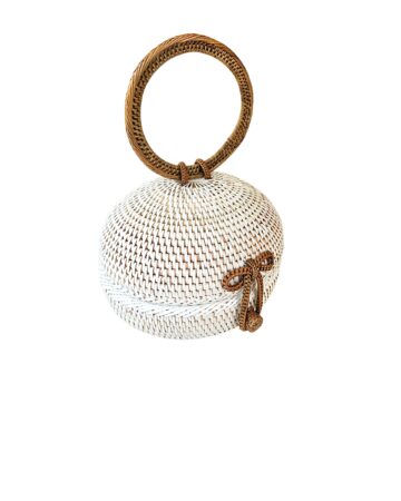 Bounty Rattan Handbag - White