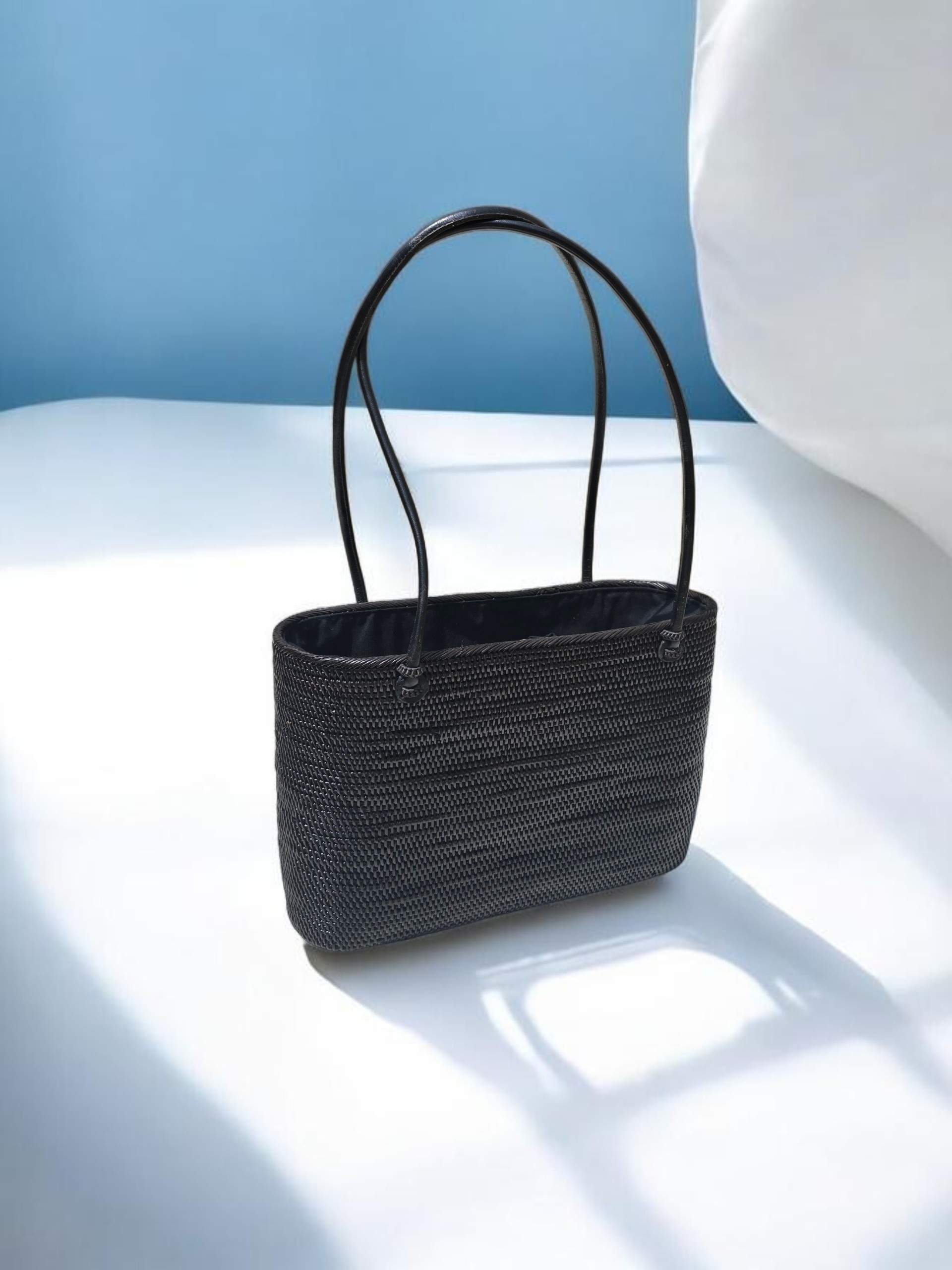Lola Rattan Bucket - Black