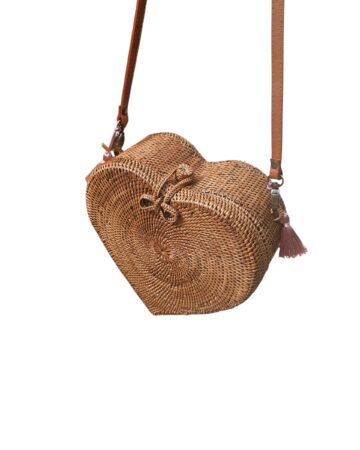 Faith Rattan & Leather Crossbody