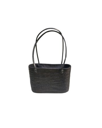 Lolita Rattan Tote - Black
