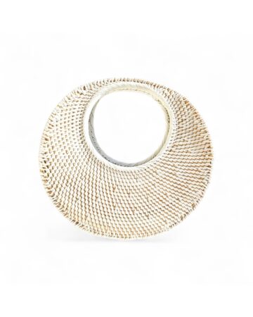 Maxine Rattan Beach Bag – Milk