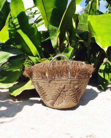 Bliss Fringe Embroidered Tote - Gold