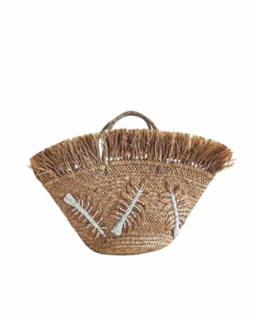 Bliss Fringe Embroidered Tote - Pearl