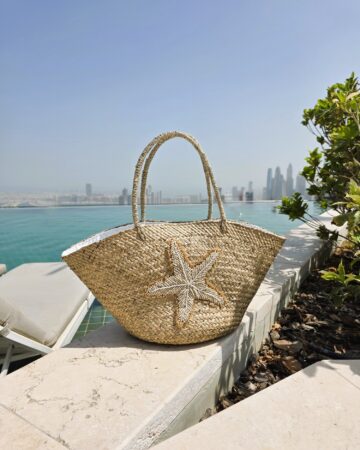 Selene Embroidered Tote - Natural