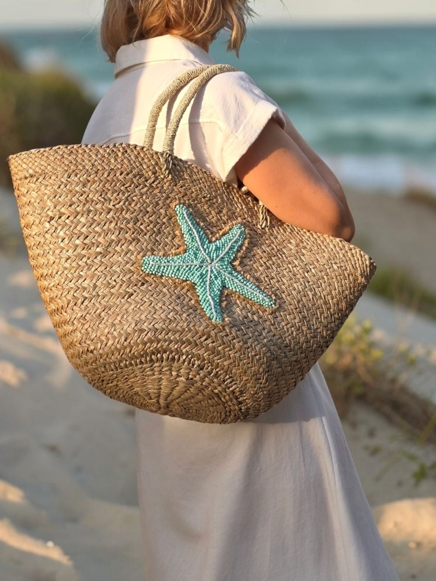 Selene Embroidered Tote - Natural - Image 4